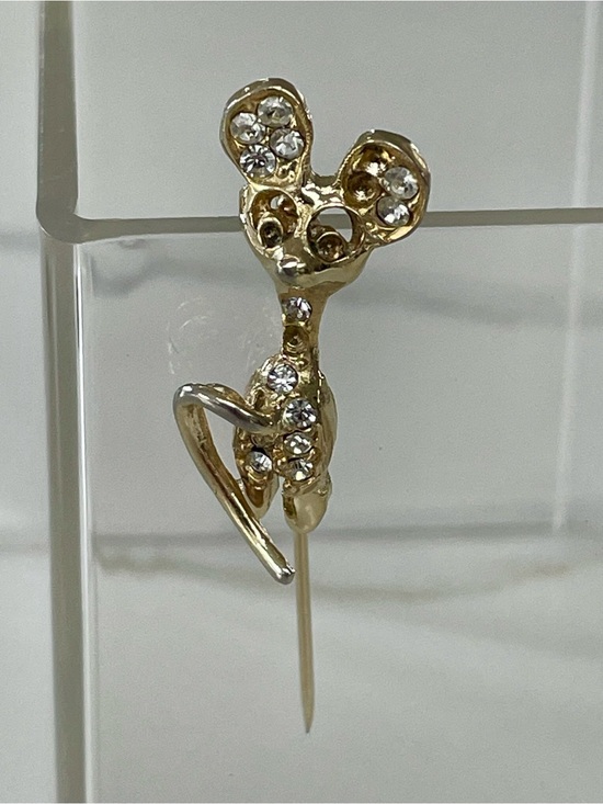 Jewelry - Vintage Gold-Tone Mouse Stick Pin Brooch